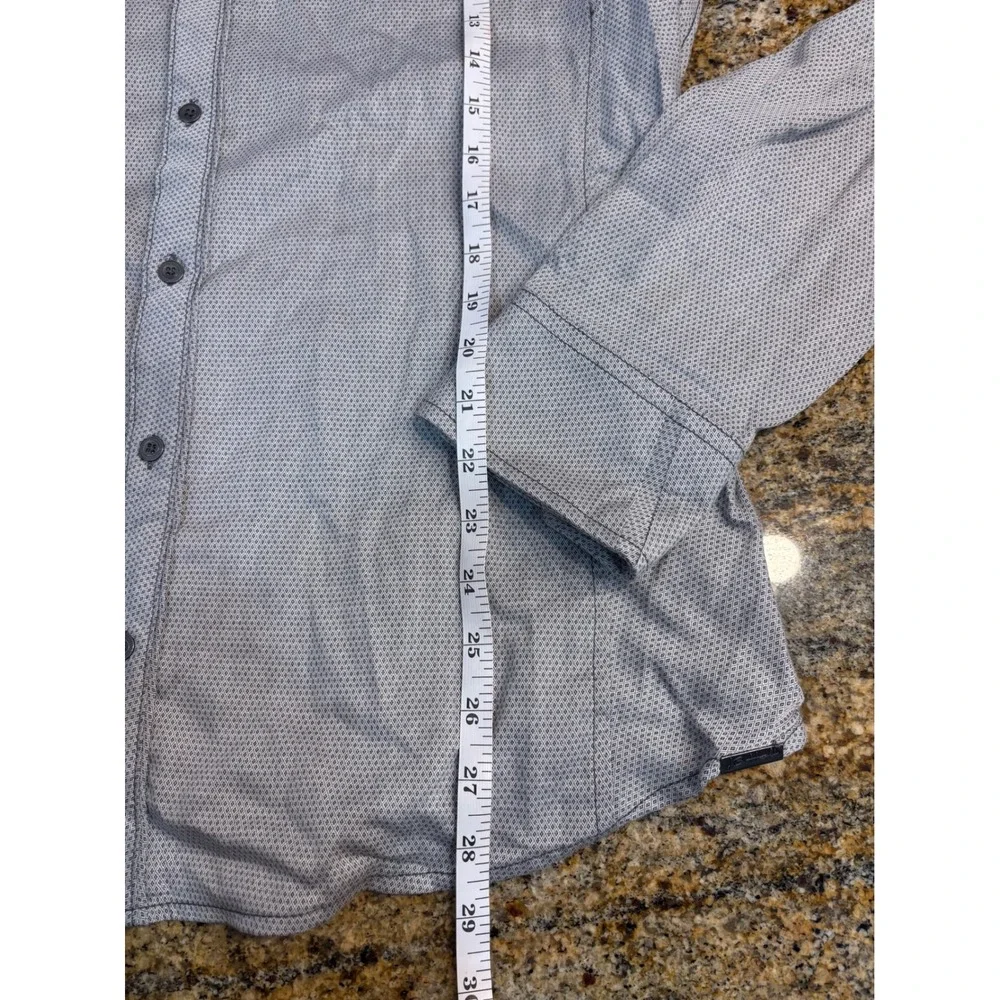 (2 BUNDLE) NWT Perry Ellis & JB Holt Button Down Shirt Blue Grey Slim Athletic L